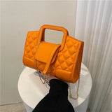 Plaid Shoulder Bag Chain Belt Messenger Bag Women Handbags Wallets
