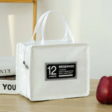 PVC Waterproof Lunch Bag Canvas Stripe Insulated Thermal Food Cooler Tote