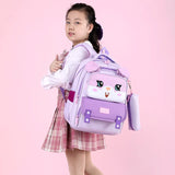 Patchwork Cartoon School Bag for Girls Kids Orthopedic School Backpacks
