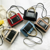 Patchwork Shoulder Bags Casual Tote Small Handbags Rope Top Handle Bags