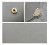 Pebbled Leather Folding Short Wallets Metal Ring Retro Clutch
