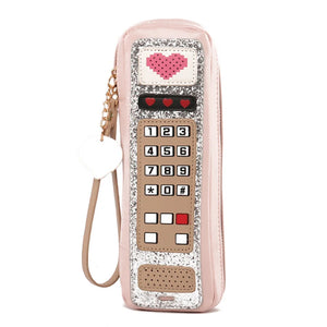 Retro Phone Cartoon Handbag for Women Mini Clutch Female Party Purse