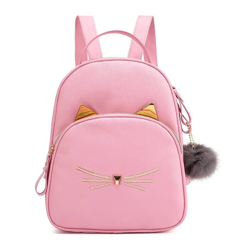 Custom Name Ladies Backpack Embroidered Outdoor Birthday Gift PU Cartoon Mini Ba