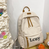 Personalized Name Schoolbag Embroidered High School Students Backpack
