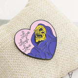 Gothic Heart Evil Eye Skull Brooch