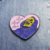 Gothic Heart Evil Eye Skull Brooch