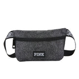 Sequin Pink Waist Bag Mini Women Bum Beach Pockets Pouch Belt