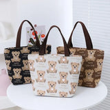 Plaid Canvas Bags Student Shoulder Tote Bags Gift Shopping Bags