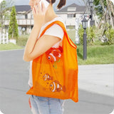 Foldable Recycle Shopping Bag Cartoon Sea Fish Fruit Vegetable Grocery Tote