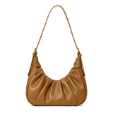 Pleated Women's Bag Soft Leather Shoulder Crossbody Bags Handbags Female