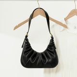 Pleated Women's Bag Soft Leather Shoulder Crossbody Bags Handbags Female