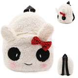Kids Animal Plush Backpack Baby Princess School Bag Girl Zipper Bookbags