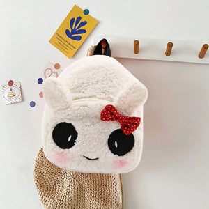 Kids Animal Plush Backpack Baby Princess School Bag Girl Zipper Bookbags