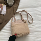 Women's Plush Crossbody Bag Fluffy Handbag