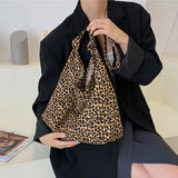 Leopard Print Shoulder Bag Large Capacity Women's Tote Bag