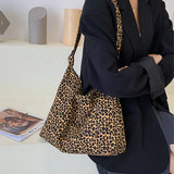 Leopard Print Shoulder Bag Large Capacity Women's Tote Bag