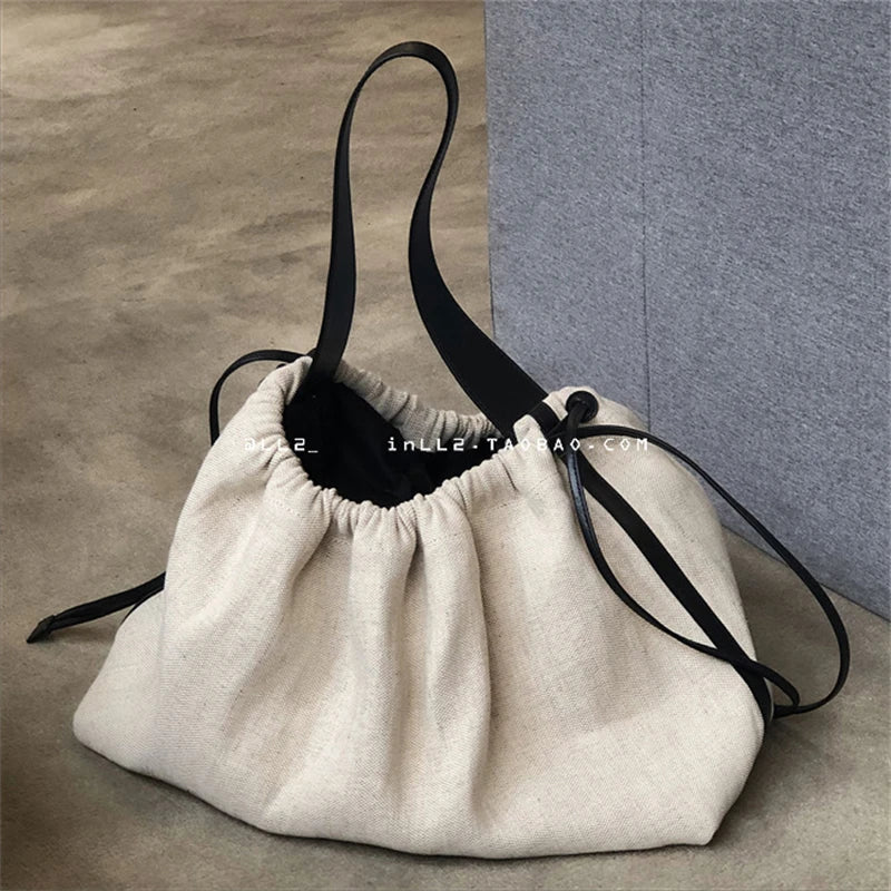 Vintage Street Canvas Shoulder Bag Large Capacity Tote Bag Women