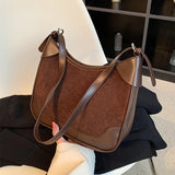 Large Capacity Corduroy Shoulder Bag Women's Handbags