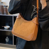 Large Capacity Corduroy Shoulder Bag Women's Handbags