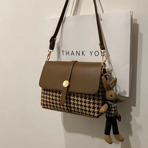 Women's Plaid Crossbody Bag - Shoulder Bag for Women