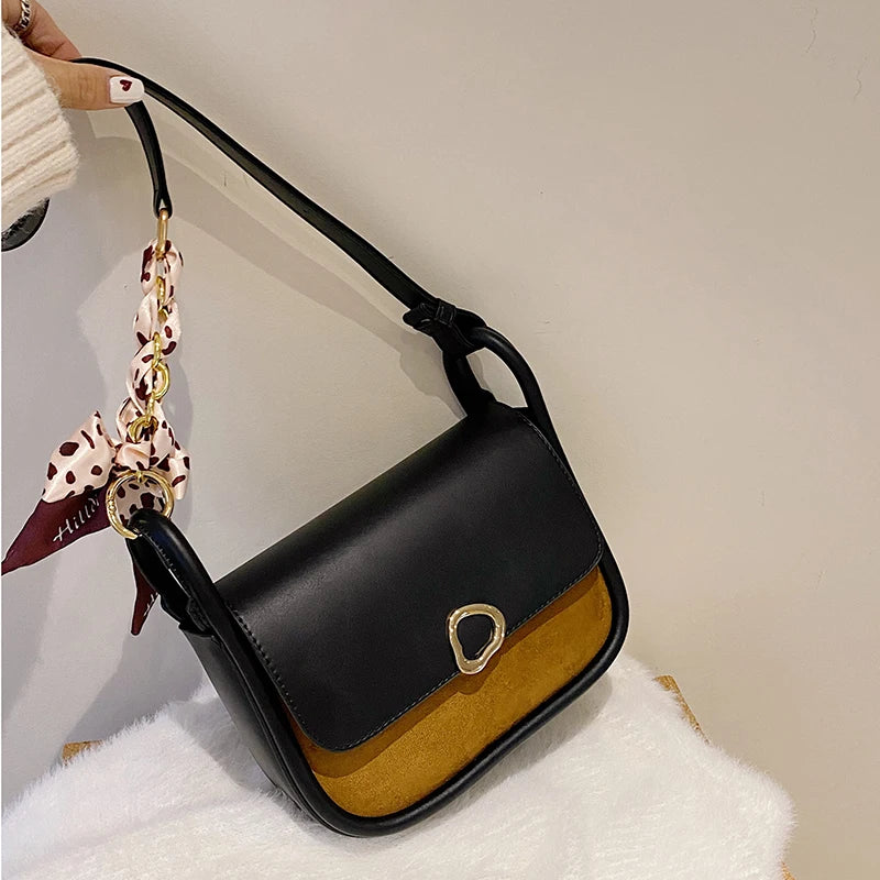 Women Shoulder Bags Contrast Crossbody Bag Ladies Handbags