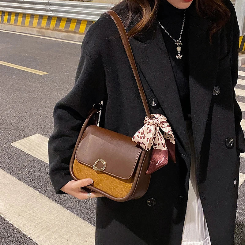 Women Shoulder Bags Contrast Crossbody Bag Ladies Handbags