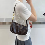 Ruffled Cloud Chain Mini Crossbody Bag for Women