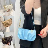 Ruffled Cloud Chain Mini Crossbody Bag for Women