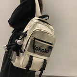 Preppy Red Women Backpack Travel Mesh Female Student College School Bag