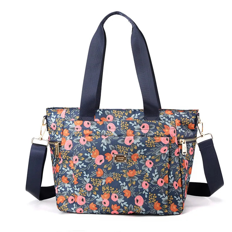 Printed Floral Shoulder Bag Women Crossbody Tote Messenger Handbag