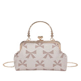 Canvas Crossbody Bag Shell Print Women's Chain Shoulder Bag