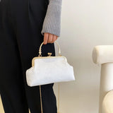Canvas Crossbody Bag Shell Print Women's Chain Shoulder Bag