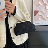 Canvas Crossbody Bag Shell Print Women's Chain Shoulder Bag
