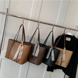 Literature Style Pu Shoulder Bag for College Students