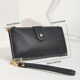 Multifunctional Clutch Long Wallet Double Zipper Business Bag