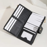 Multifunctional Clutch Long Wallet Double Zipper Business Bag