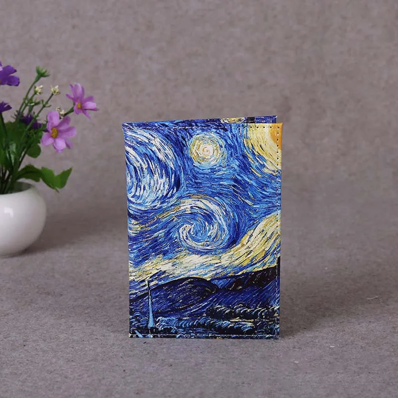 Starry Sky Passport Cover Travel Wallet Case