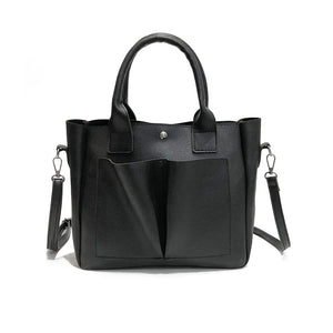Women's PU Leather Laptop Bag Shoulder Tote Vintage Crossbody Bag