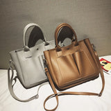 Women's PU Leather Laptop Bag Shoulder Tote Vintage Crossbody Bag