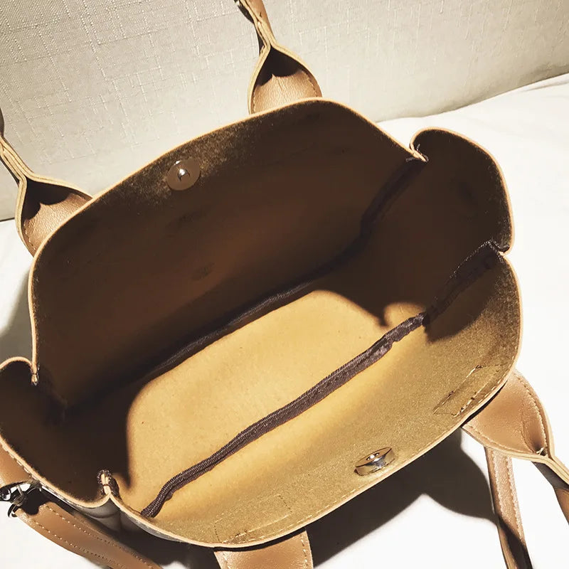 Women's PU Leather Laptop Bag Shoulder Tote Vintage Crossbody Bag
