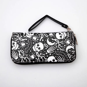 Skull Gothic PU Leather Wallet Unique Stylish Long Wallets
