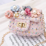 Pearl Top Handle Crossbody Bag for Women