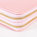 Double Zipper Wallet Clutch Bag Yellow Ladies Wallets