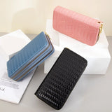 Patent Leather Women's Wallets Long Ladies Double Zipper Wallet Clutch Bag