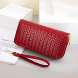 Patent Leather Women's Wallets Long Ladies Double Zipper Wallet Clutch Bag