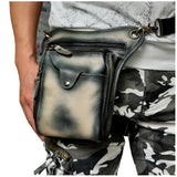 Leather Men Small Messenger Cross Body Bag Travel Fanny Belt Waist Pack