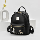 Women Backpack Multi-Pockets PU Leather Shoulder Bag Small Tote Bag