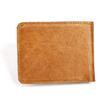RFID Anti-Theft Small Wallet Retro Cowhide Beauty Clip