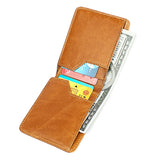 RFID Anti-Theft Small Wallet Retro Cowhide Beauty Clip