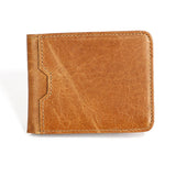 RFID Anti-Theft Small Wallet Retro Cowhide Beauty Clip